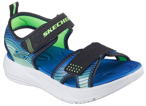 Skechers Microspec-Splash, Sandale plate Bébés garçons, Black,