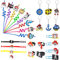 Bofanze 8 PCS Pajitas Rizadas para Niños Pajitas Espiral con temática de Piratas Pajitas Temáticas para Leche Pajitas de Arco Iris Reutilizables Incluye 6 Llaveros,4 Pulseras,4 Marcadores,4 Anillos