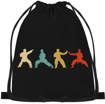 Karate Judo Kampfsport Silhouette Sportbeutel Verstellbar Stofftasche Bag Unisex Zuziehbeutel Für Reisen Urlaub Sport