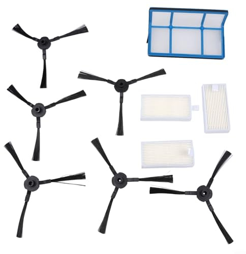 Seitenbürsten Filter Vorfilter Mesh Ersatz-Kit für ZACO V3 V3s V5 V5s V5s Pro, für MEDION MD16192 MD18500 MD18501 MD18600 Staubsauger, effiziente Staubfilterung