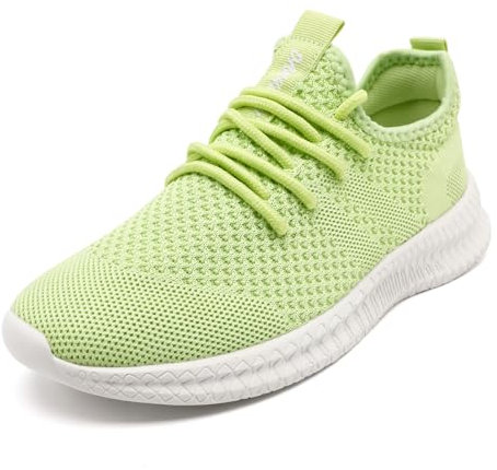EGMPDA Damen Walkingschuhe Laufschuhe Wanderschuhe Sneaker Sport Trekking Turnschuhe Workout Jogging Outdoor Running Straßenlaufschuhe Freizeit Damen Leichtgewichts Atmungsaktiv Schuhe Hellgrün 40