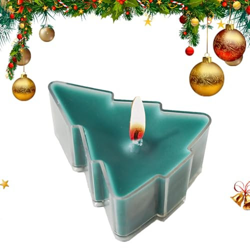 Hqunjikp Bougies pour sapin de Noël – Bougies décoratives parfumées en forme d'arbre | Bougies d'aromathérapie compactes pour décoration d'intérieur et d'extérieur