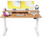 FEZIBO Electric Height Adjustable Standing Desk, 140x60cm, with Double Drawers and Storage Shelf, Light Rustic