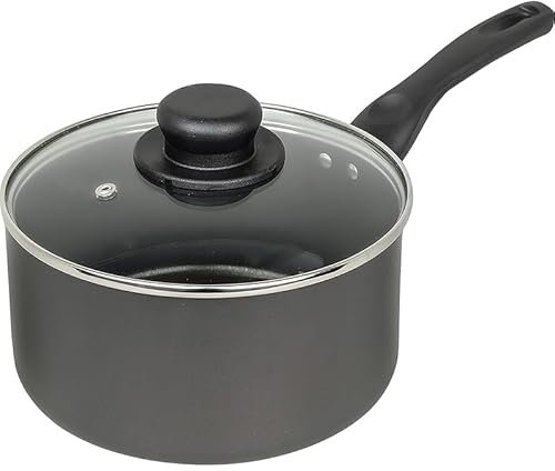 COOKCLASSIC Saucepan with Glass Lid, 22 cm, Non-Stick