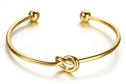 Sepfavo 14 Karat vergoldetes Knotenarmband für Damen, Armreif als Geschenk für Brautjungfern, hypoallergenes Armband in Geschenkbox, Schmuckgeschenk für Damen