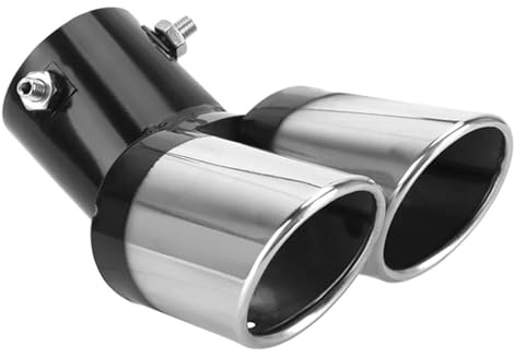 BFRDGE Auspuffblende Auto, für Peugeot 206 CC 2-Door 2000-2004 2005 2006 2007 Auspuff Schalldämpfer Endrohr Edelstahl Auspuffrohr Endschalldämpfer,A