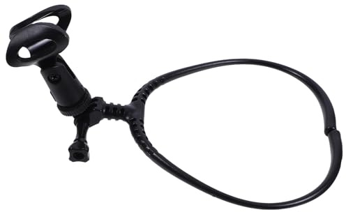 Schwarz Mikrofon Nackenhalterung Mikrofone, für 24 bis 45mm | Verstellbare Klammer, Metall und Kunststoff, für Unterricht und Auftritte, 1 Stück