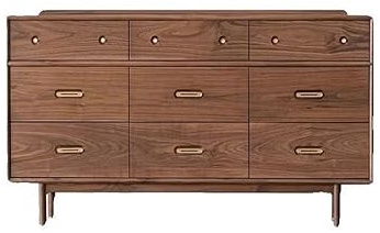 LAPADULA Console Cabinet Black Walnut Japanese Style Living Room Storage Cabinet, TV Simple Bedroom Bed End Table Entrance Corridor Decorative Furniture