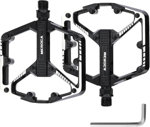 Yexati Pedale Fahrrad – Doppelte DU-Lager Fahrradpedale, Pedale Mountainbike, CNC-gefräste 9/16-Zoll- MTB mit Integrierten Rutschfesten Spikepfosten