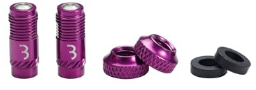 BBB Cycling CoreCap Ventilkappen-Set (2 Stück) – Innovativer Ersatz für Presta-Ventileinsätze, bis zu 300% mehr Luftstrom, Ideal für Tubeless, MTB, Rennrad & E-Bike BTI-165 Lila