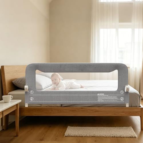 EPROICKS Nueva Barrera Cama 2026, Barrera Seguridad Niños Cama | 150 Cm De Largo,Barandilla Cama Adultos,Baranda Cama Niños,Apta Para La Mayoría De Camas De Matrimonio y Camas Individuales