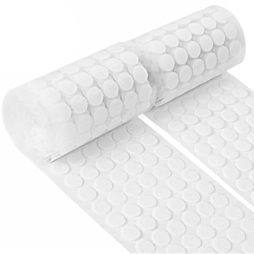 1000 Pcs Hook and Loop Dots Self Adhesive 20mm | 500 Pairs Double Sided Sticky Back Coins Strong Adhesive Tapes,Round Pads Fasteners for Arts Crafts,Home,School,dOffice