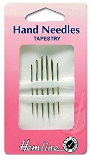 Hemline Hand Sewing Needles - Cross Stitch/Tapestry size 24-26