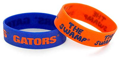 Aminco NCAA Florida Gators Silikon-Gummi-Armband, 2 Stück