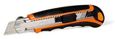 EDMA - Cutter de Plaquiste avec Lame Sécable de 25 mm - Système de Blocage - Chargement 3 Lames - Idéal pour Chantier -160655 - Outil à Main de Qualité pour Professionnel et Particulier