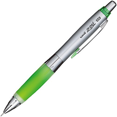 1Pc. Uni Alpha-gel Shaker Mechanical Pencil -Yellow Green - Soft Grip 0.5mm