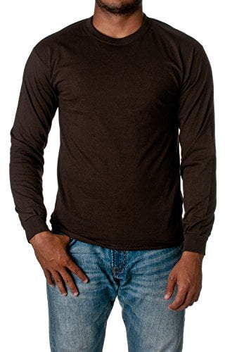 Gildan Ultra Long-Sleeved Cotton T-Shirt, Men, dark chocolate, x-Large