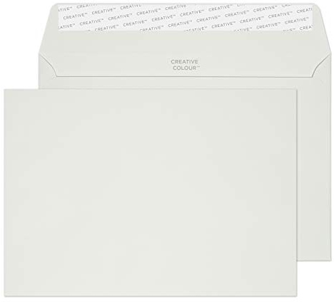 Blake Creative Colour - Coloured Grey C5 Envelopes (162 x 229 mm) - Pack of 500 - FSC Certified - 120GSM - Peel and Seal Light Grey Envelope - Invitation Envelopes/Card Making Supplies (319)