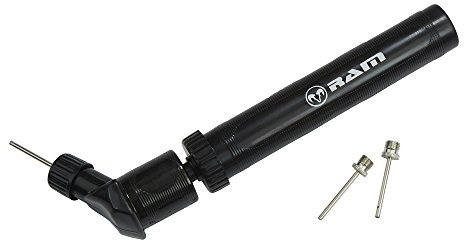 Ram Rugby Mini Ball Pump, One Size, Black, Hand Held