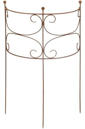 ecoSoul Treillis Lot de Serre-câbles Treillage moitié Fer Rouille 100 cm de Haut Durchmesser: 60cm Orange Rouille