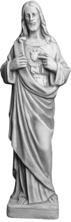 gartendekoparadies.de Statue Jesus Christus, Steinfigur, H. 80 cm, 35 kg, Grau, frostsicher aus Steinguss für Außenbereich
