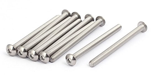 Sourcingmap M5x70mm 304 Stainless Steel Button Head Hex Socket Cap Screws Bolts 10pcs