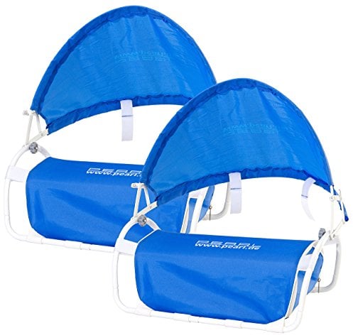 PEARL Kopfstütze Strand: Nacken-Kissen mit Sonnenschutz für Strand und Outdoor 2er-Set (Sonnenschutz Kopf, Nackenstütze, Strandmuschel)