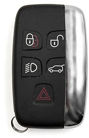 sourcing map 5 Button Remote Key Fob Shell Case for Range Rover Discovery | Car Replacement Smart Keyless Entry Remote Case, for Range Rover, Black