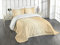 ABAKUHAUS Beige Tagesdecke Set, Geometrisches Gold-Muster, Set mit Kissenbezügen Waschbar, für Doppelbetten 264 x 220 cm, Heller Pfirsich Braun