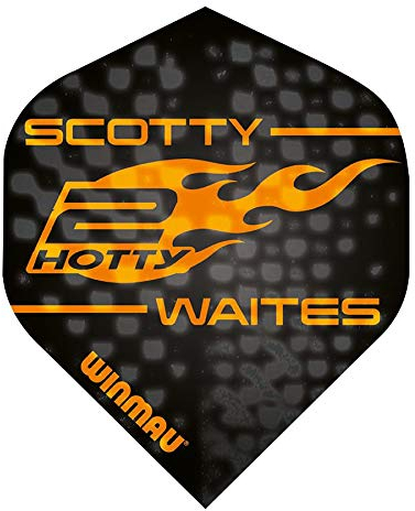 Spezialist Spieler Schwarz & Orange Scott Waites Dart Flüge - 1 Set pro Packung (insgesamt 3 Flüge)