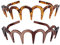 Fodattm Haarreif mit Zick-Zack-Haarkamm, Kunststoff, für Damen, Haar-Accessoires, 2 Stück