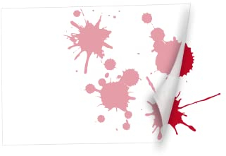 Auto Aufkleber Blut Blutspritzer Sticker Horror Halloween Tattoo 48cm Breite x 40cm Höhe - Farbe ROT