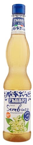 FABBRI 1905 - Holunderblüten-Sirup | Fabbri Sirup mit natürlichem Holunderblüten-Aroma. Zum mixen in Getränken, als Topping auf Eis oder zum backen und kochen. | Inhalt: 560ml