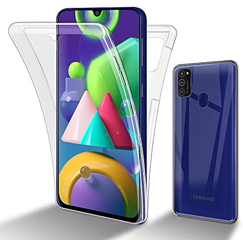 Cadorabo Hülle kompatibel mit Samsung Galaxy M21 / M30s Schutzhülle TPU Silikon Case 360 Slim Kratzfest Weiche Gummi mit Rundumschutz Case Hülle für Galaxy M21 / M30s in Transparent