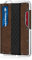 MURADIN Porte Feuille Homme Tactique Minimaliste, Porte Cartes Mince en métal Anti-RFID-B, Porte Carte Cuir Homme à Deux Volets pour Poche Frontale avec Pince à Billets (Chocolat)