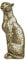 Polyroyal Gepardenstatue, Heimdekoration, Leoparden-Skulptur, Harz, sitzender Gepardenfigur, Desktop-Tischdekoration, Dekoration für Zuhause, Büro, Champagner, Gold