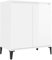 vidaXL Buffet, Armoire avec 2 Portes, Meuble de Rangement, Organisateur de Salle de Séjour Salon, Industriel, Blanc Brillant Bois d'Ingénierie