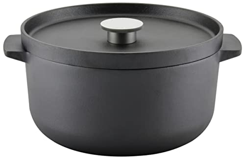 KitchenAid Cocotte en fonte assaisonnée, 6 L, noir