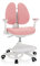 hjh OFFICE 736415 Kinder Schreibtischstuhl Kid Wing Stoff Kinderschreibtischstuhl mit Fußablage, Armlehnen klappbar, Rosa/Weiß