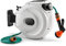TANGZON Retractable Hose Reel, 180° Swivel Wall-Mounted with 8 Functions Spray Nozzle, Auto Rewind, Green + Black, 20+2M Pipe, 40x20x37cm
