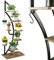 RELAX4LIFE Porte-Plante Étagère à Fleurs à 5 Niveaux Cadre en Fer Robuste et Crochet, Décoratoin Intérieure pour Salon Balcon, 60X30X155CM (Arc | Naturel, lot de 1)