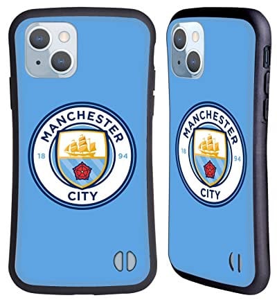 Head Case Designs Officially Licensed Manchester City Man City FC Blue Full Colour Badge Hybrid Case Compatible With Apple iPhone 14