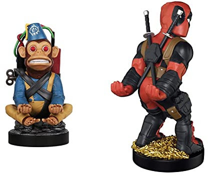 Cable Guys - Call of Duty Monkey Bomb Gaming Accessories & Phone Holder & Deadpool Marvel Gaming Accessories & Phone Holder