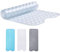 Hafaa Shower Bath Mat Non Slip Anti Mould & Mildew - Long Rubber Bathroom Mat 70x38cm with Strong Suction Cups Grip - Easy Drain and Machine Washable Soft Bathtub Mats (Clear)