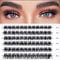 LANKIZ Einzelne Wimpern 0.07 D Curl 10-16mm Falsche Wimpern Extensions für Wimpernverlängerung, 72 Pcs Cluster Lashes DIY Künstliche Wimpern Einzeln Fake Lashes zu Hause, Fluffy