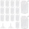 15 Pack Plastic Drinks Flasks with 2pcs Funnels, 200ml Clear Drink Pouches Reusable Beverage Bags, Drink Pouches for Festivals for Party Picnic Travel Camping Beach