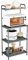 KOMFOTTEU Mensola da Cucina a 4 Livelli in Metallo, con 4 Piedini Antiscivolo, 60 x 34,5 x 136 cm, Supporto per Forno a Microonde, Scaffale Multifunzionale per Cucina e Sala da Pranzo (Grigio)