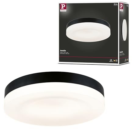 Paulmann 96778 LED Deckenleuchte 3-Step-Dim Amalie 2700K 1000lm 230V 16W dimmbar Schwarz matt Wand- und Deckenleuchte