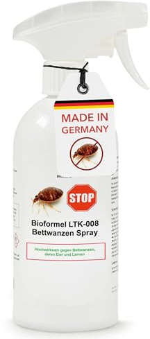 BIODELTA LTK-008 Bettwanzen Spray 500ml - Anti Bettwanzen Mittel mit Langzeitwirkung - hochwirksames Mittel gegen Bettwanzen - vorbeugend & bei akutem Befall - auf Wasserbasis - Wanzen Spray