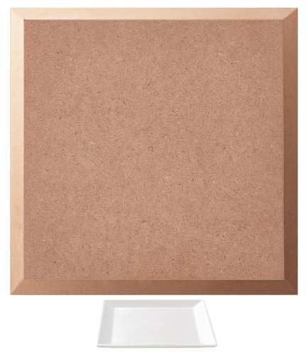 BENECREAT Molde de cerámica para arcilla, herramientas de cerámica cuadradas, molde de placa de cerámica, herramientas de prensado de cerámica hechas a mano para platos de cerámica, 25 x 1,5 cm